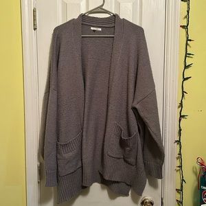 Gray over size sweater
